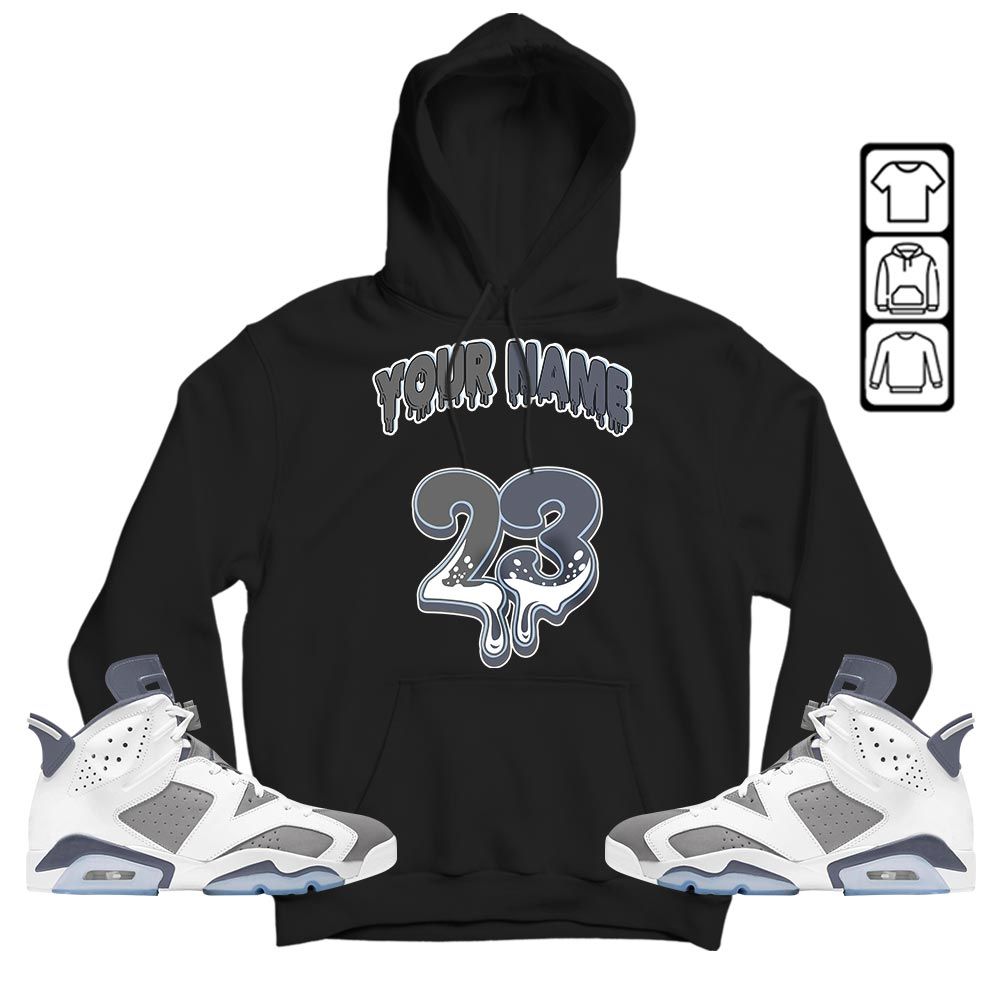 Dripping 23 Custom Sneaker Shirt Match Retro Cool Grey 6s, Jordan 6 Cool Grey MKO T-Shirt Dripping 23 Custom Sneaker Shirt Match Retro Cool Grey 6s, Jordan 6 Cool Grey MKO T-Shirt