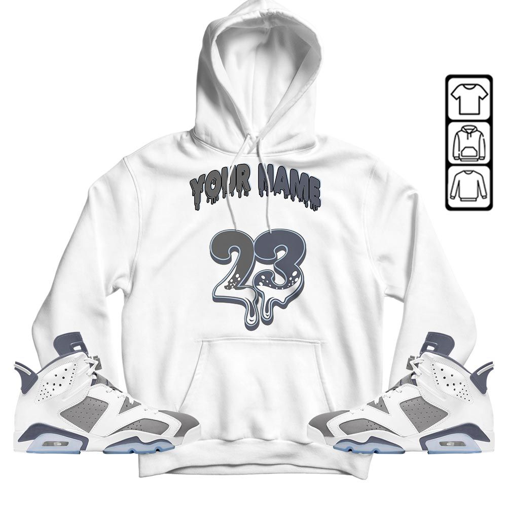 Dripping 23 Custom Sneaker Shirt Match Retro Cool Grey 6s, Jordan 6 Cool Grey MKO T-Shirt