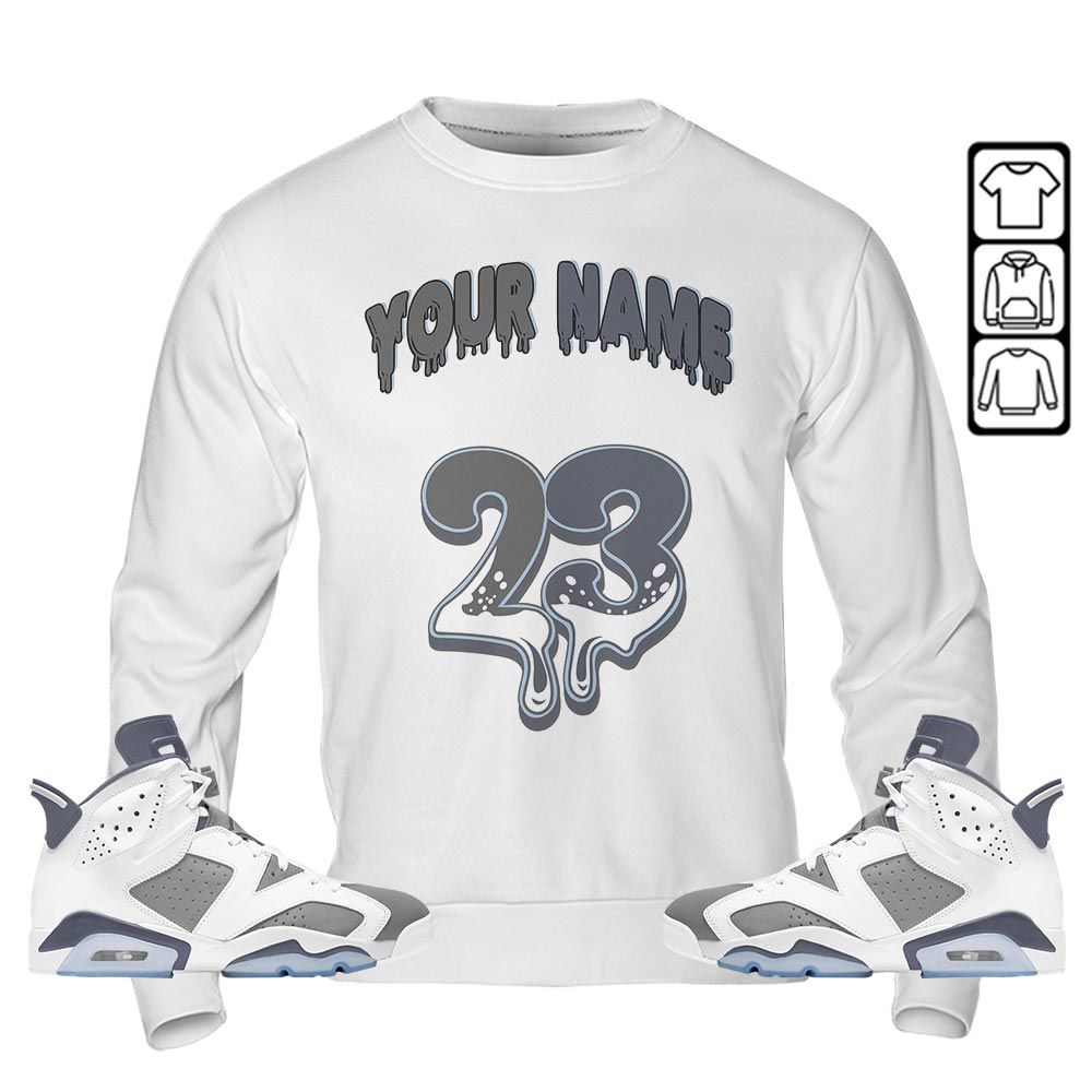 Dripping 23 Custom Sneaker Shirt Match Retro Cool Grey 6s, Jordan 6 Cool Grey MKO T-Shirt Dripping 23 Custom Sneaker Shirt Match Retro Cool Grey 6s, Jordan 6 Cool Grey MKO T-Shirt