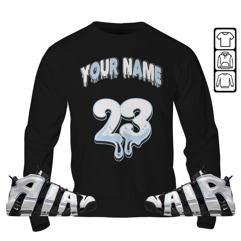 Dripping 23 Custom Sneaker Shirt Match Uptempo Cobalt Bliss, Air More Uptempo Cobalt Bliss MKO T-Shirt Dripping 23 Custom Sneaker Shirt Match Uptempo Cobalt Bliss, Air More Uptempo Cobalt Bliss MKO T-Shirt