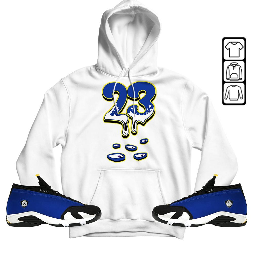 Dripping 23 Sneaker Shirt Match 2023 Blue Laney 14s, Jordan 14 Laney MKO Hoodie Dripping 23 Sneaker Shirt Match 2023 Blue Laney 14s, Jordan 14 Laney MKO Hoodie