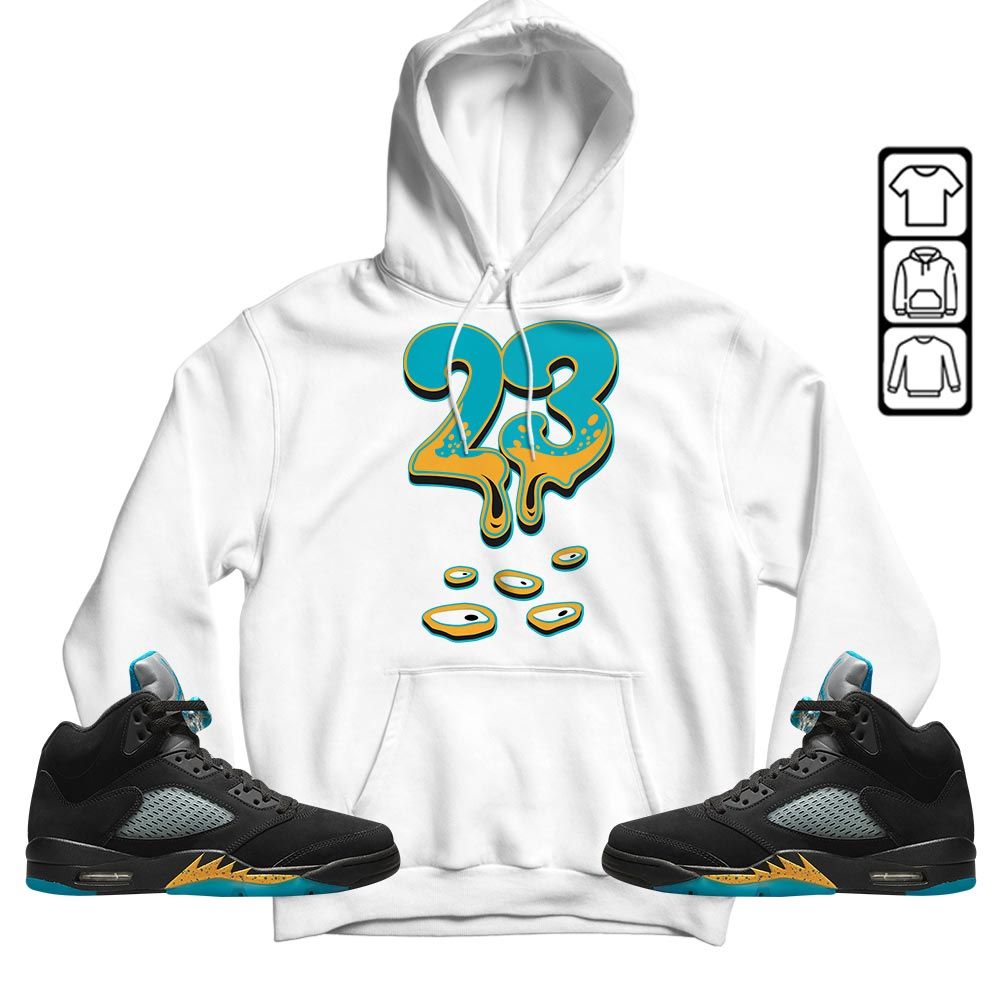 Dripping 23 Sneaker Shirt Match 2023 Retro Aqua 5s, Jordan 5 Aqua MKO T-Shirt