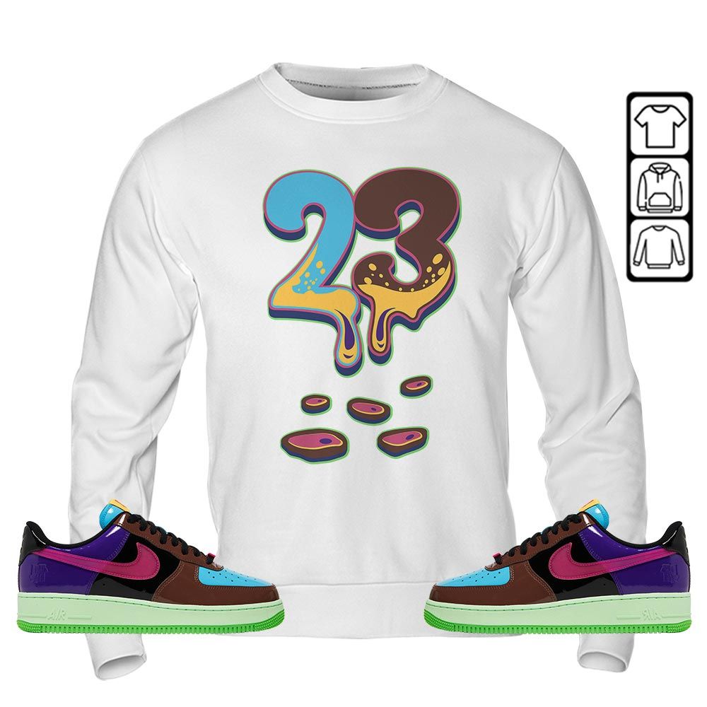 Dripping 23 Sneaker Shirt Match AF 1 Low SP Pink Prime, Air Force 1 Undefeated Pink Prime MKO Sweatshirt