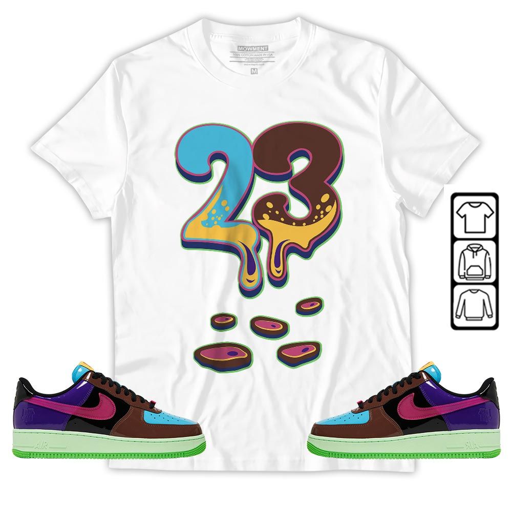 Dripping 23 Sneaker Shirt Match AF 1 Low SP Pink Prime, Air Force 1 Undefeated Pink Prime MKO T-Shirt