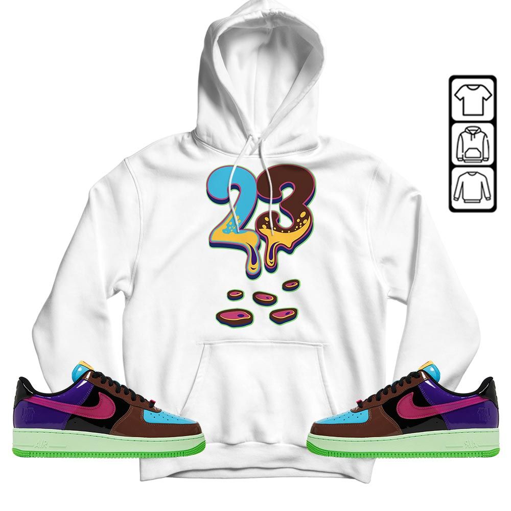 Dripping 23 Sneaker Shirt Match AF 1 Low SP Pink Prime, Air Force 1 Undefeated Pink Prime MKO T-Shirt