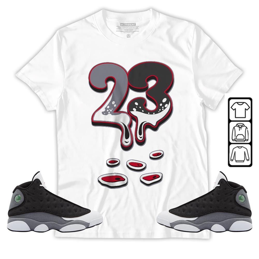 Dripping 23 Sneaker Shirt Match Black Flint 13s, Jordan Retro 13 Black Flint MKO Hoodie