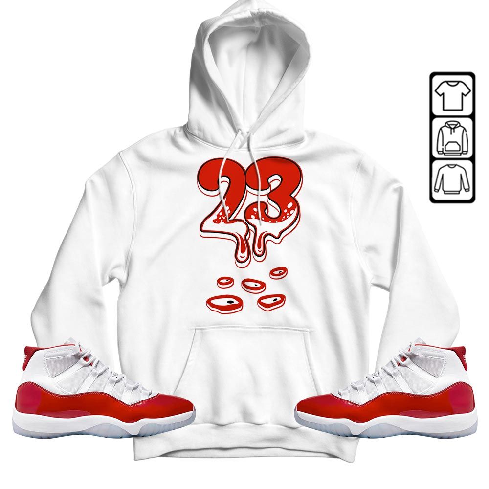 Dripping 23 Sneaker Shirt Match Cherry 11s, Jordan 11 Retro Cherry MKO T-Shirt