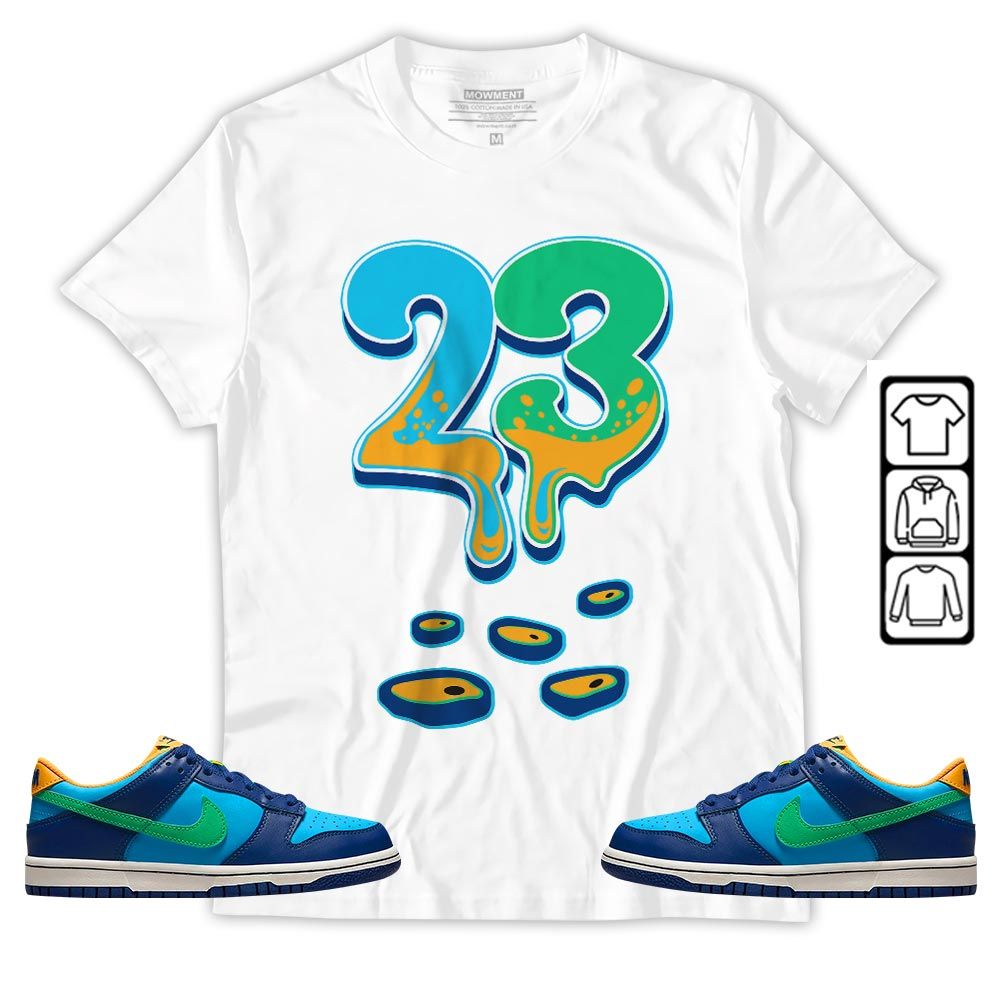 Dripping 23 Sneaker Shirt Match Dunk Low GS Kyrie, Dunk Low GS Electric Algae MKO Hoodie