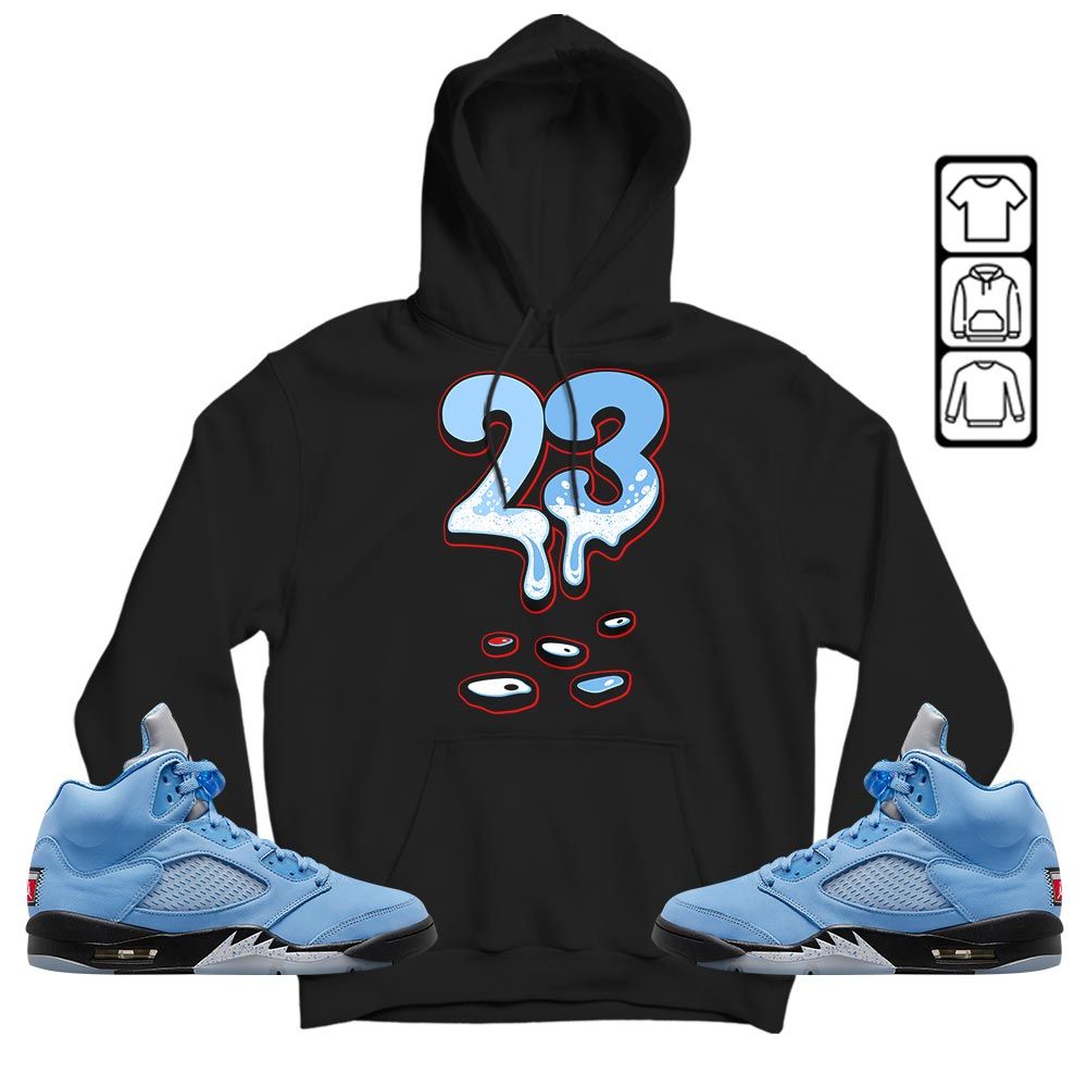 Dripping 23 Sneaker Shirt Match Retro University Blue 5s, Jordan 5 University Blue MKO T-Shirt Dripping 23 Sneaker Shirt Match Retro University Blue 5s, Jordan 5 University Blue MKO T-Shirt