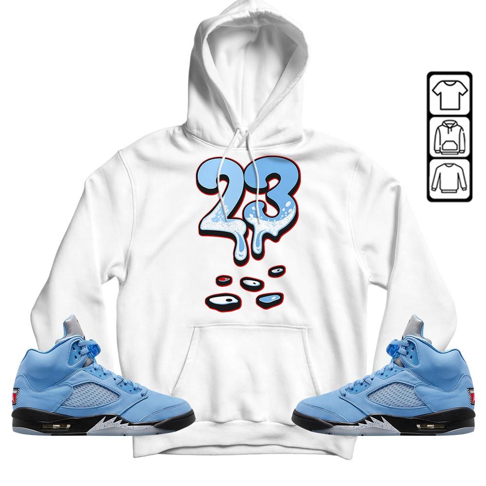Dripping 23 Sneaker Shirt Match Retro University Blue 5s, Jordan 5 University Blue MKO T-Shirt