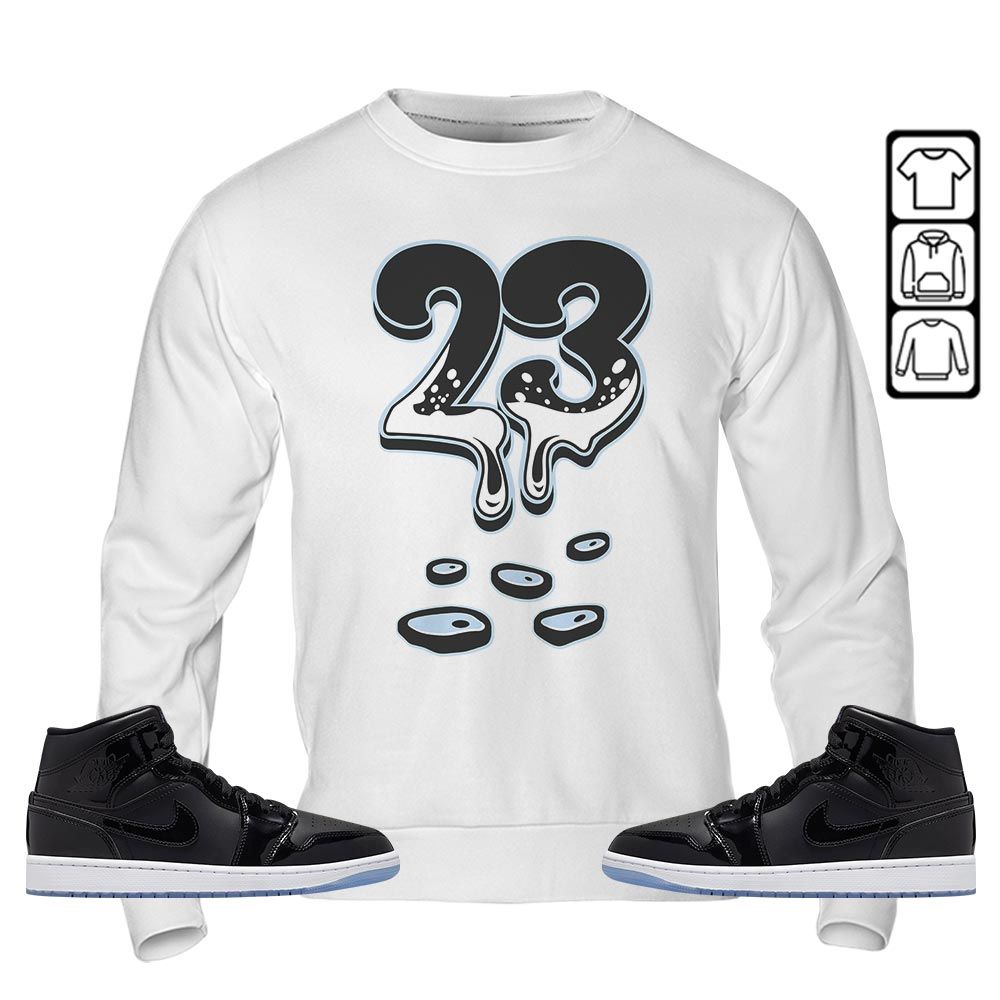 Dripping 23 Sneaker Shirt Match Space Jam 1s, Jordan 1 Mid Space Jam MKO Sweatshirt Dripping 23 Sneaker Shirt Match Space Jam 1s, Jordan 1 Mid Space Jam MKO Sweatshirt