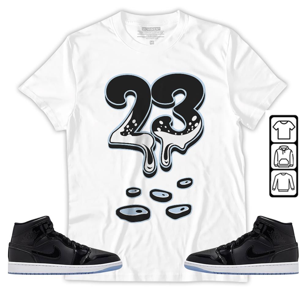 Dripping 23 Sneaker Shirt Match Space Jam 1s, Jordan 1 Mid Space Jam MKO Sweatshirt