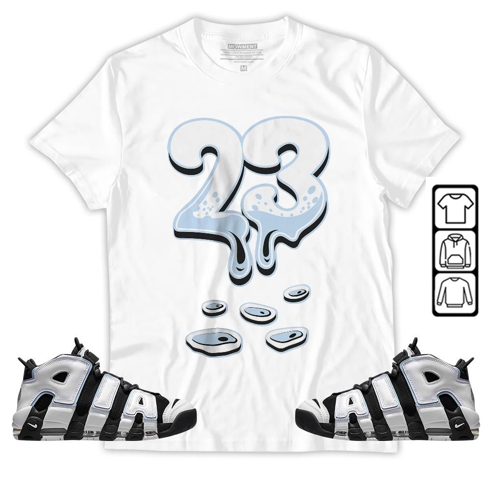 Dripping 23 Sneaker Shirt Match Uptempo Cobalt Bliss, Air More Uptempo Cobalt Bliss MKO T-Shirt