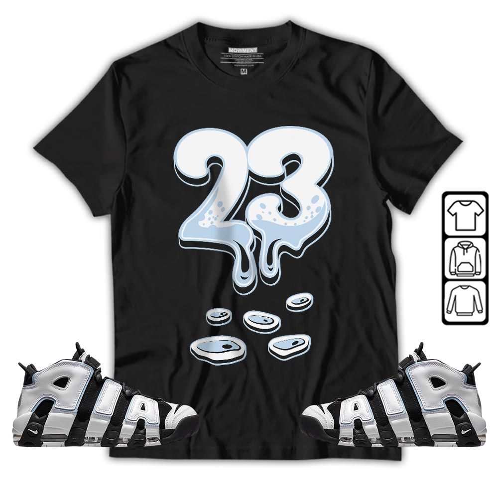 Dripping 23 Sneaker Shirt Match Uptempo Cobalt Bliss, Air More Uptempo Cobalt Bliss MKO T-Shirt