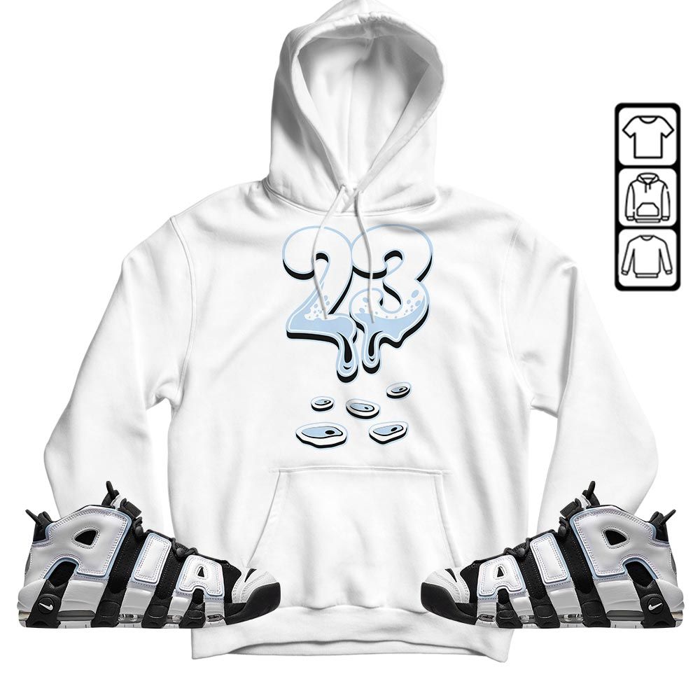 Dripping 23 Sneaker Shirt Match Uptempo Cobalt Bliss, Air More Uptempo Cobalt Bliss MKO T-Shirt