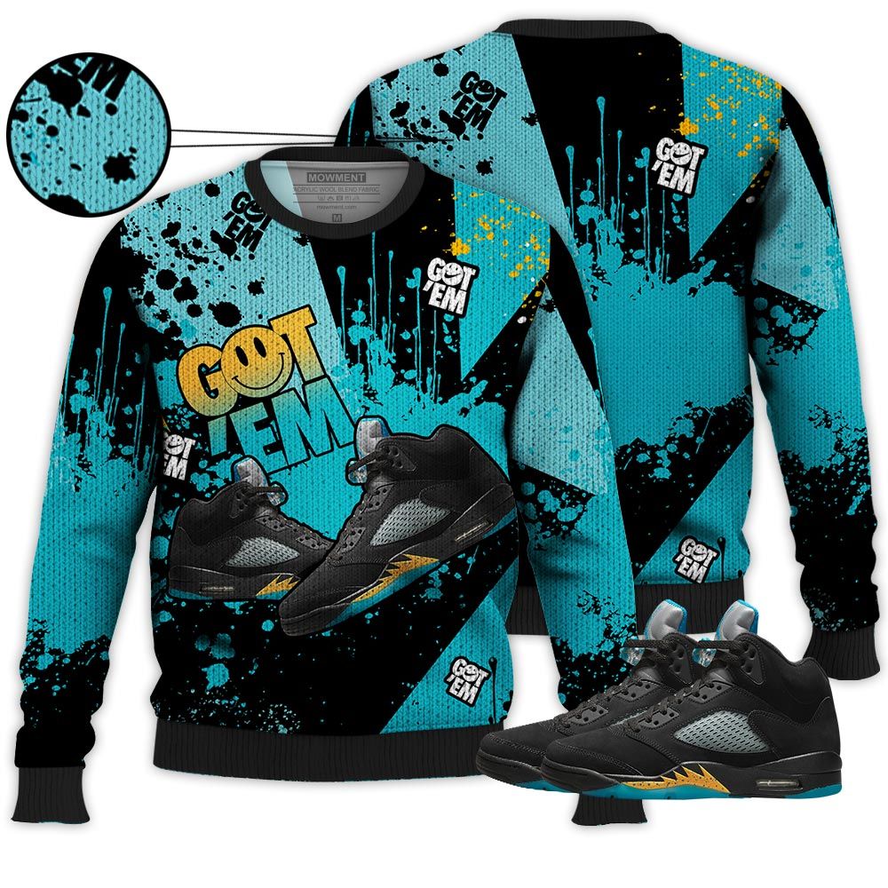 Dripping Got Em Shoes Smile Sneaker Shirt Match 2023 Retro Aqua 5S, Jordan 5 Aqua Hoodie Sweatshirt Tee All Over Print MKO Shirt Dripping Got Em Shoes Smile Sneaker Shirt Match 2023 Retro Aqua 5S, Jordan 5 Aqua Hoodie Sweatshirt Tee All Over Print MKO Shirt