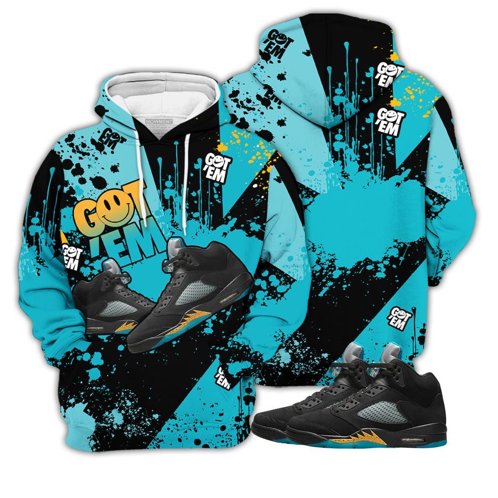 Dripping Got Em Shoes Smile Sneaker Shirt Match 2023 Retro Aqua 5S, Jordan 5 Aqua Hoodie Sweatshirt Tee All Over Print MKO Shirt Dripping Got Em Shoes Smile Sneaker Shirt Match 2023 Retro Aqua 5S, Jordan 5 Aqua Hoodie Sweatshirt Tee All Over Print MKO Shirt