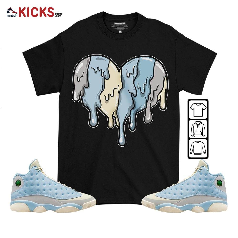 Dripping Heart Sneaker Shirt Match SoleFly 13s, Jordan 13 Retro SoleFly MKO T-Shirt