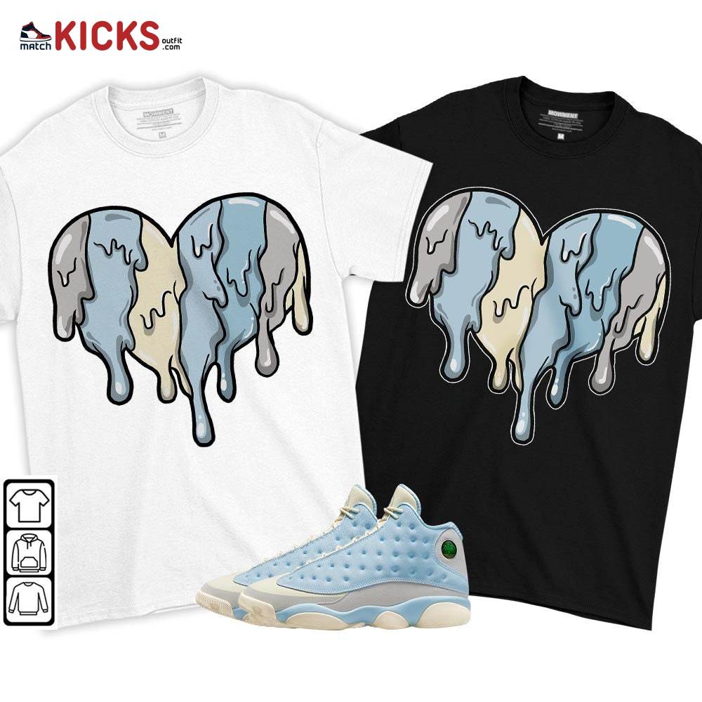 Dripping Heart Sneaker Shirt Match SoleFly 13s, Jordan 13 Retro SoleFly MKO T-Shirt Dripping Heart Sneaker Shirt Match SoleFly 13s, Jordan 13 Retro SoleFly MKO T-Shirt