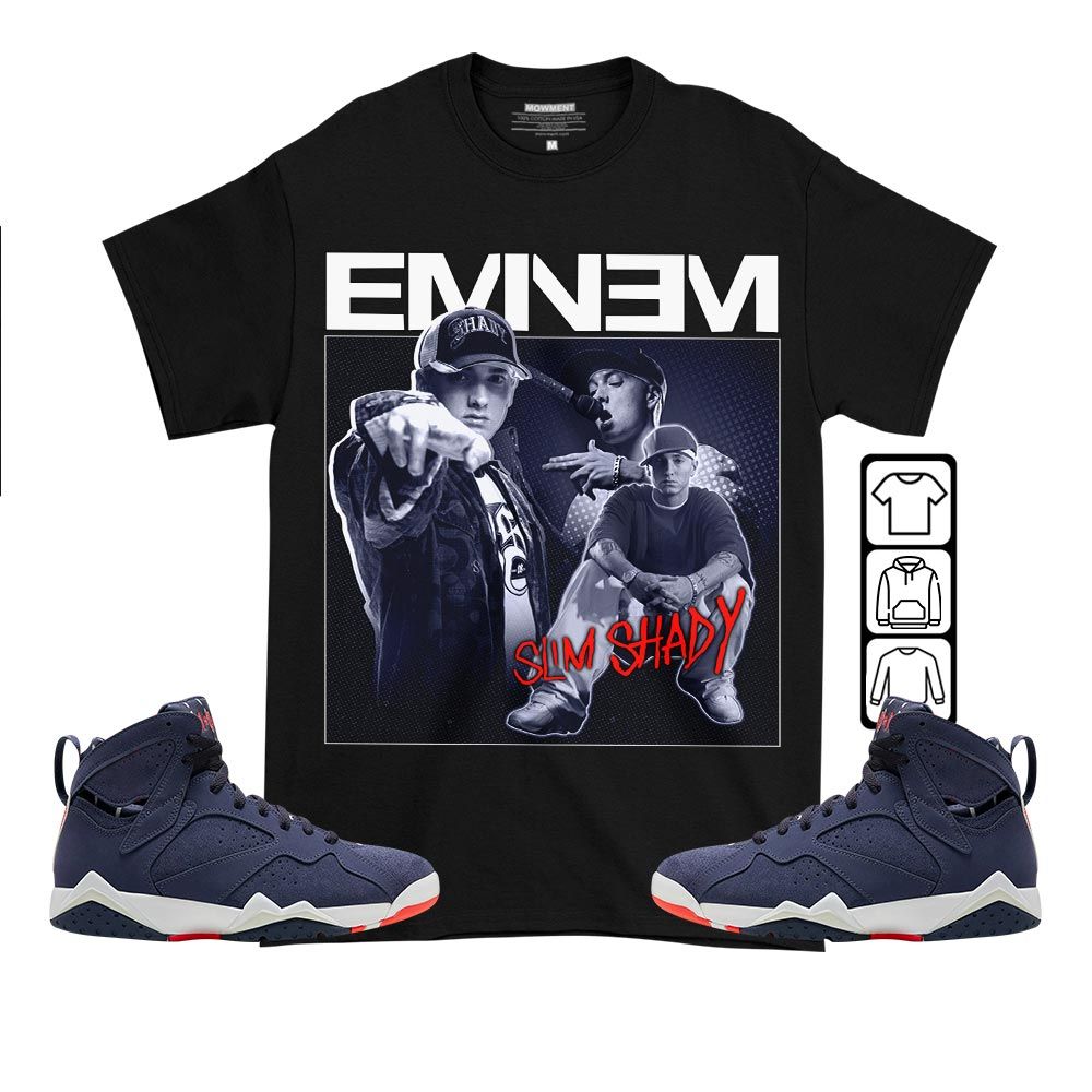 Eminem Sneaker Shirt Match 7 Neutral Indigo, Jordan 7 Quai 54 MKO T-Shirt Eminem Sneaker Shirt Match 7 Neutral Indigo, Jordan 7 Quai 54 MKO T-Shirt
