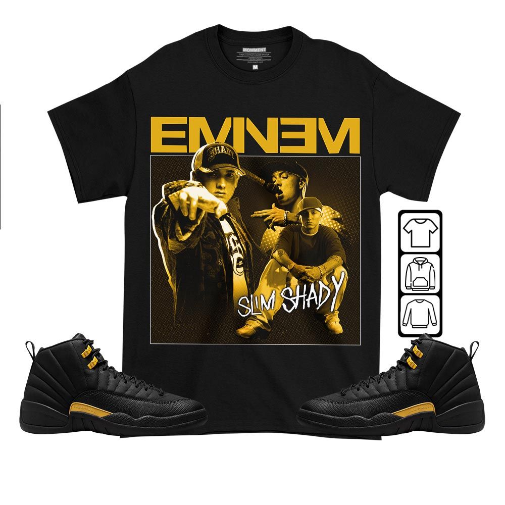 Eminem Sneaker Shirt Match Black Taxi 12s, Jordan 12 Retro Black Taxi MKO T-Shirt Eminem Sneaker Shirt Match Black Taxi 12s, Jordan 12 Retro Black Taxi MKO T-Shirt