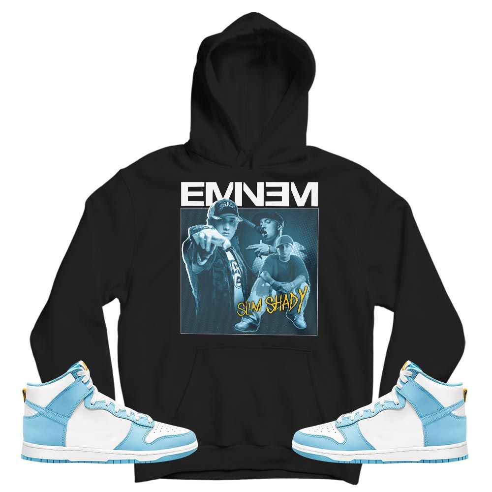 Eminem Sneaker Shirt Match Dunk High Blue Chill, Dunk High Homer Simpson MKO T-Shirt