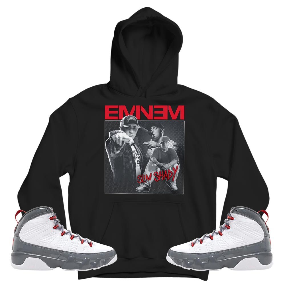 Eminem Sneaker Shirt Match Fire Red 9s, Jordan 9 Retro Fire Red MKO T-Shirt