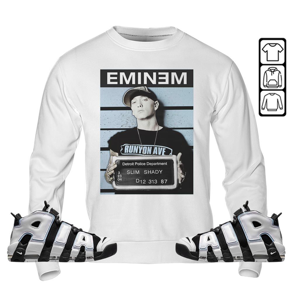Eminem Sneaker Shirt Match Uptempo Cobalt Bliss, Air More Uptempo Cobalt Bliss MKO Sweatshirt Eminem Sneaker Shirt Match Uptempo Cobalt Bliss, Air More Uptempo Cobalt Bliss MKO Sweatshirt