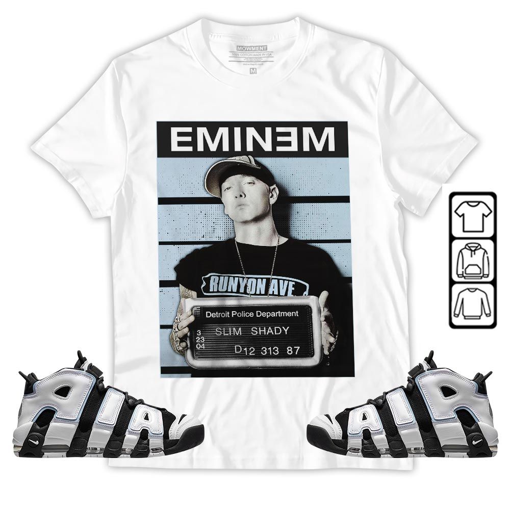 Eminem Sneaker Shirt Match Uptempo Cobalt Bliss, Air More Uptempo Cobalt Bliss MKO Sweatshirt