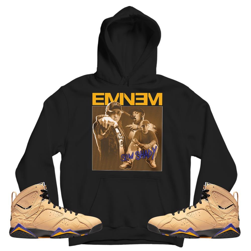 Eminem Sneaker Shirt Match Vachetta Tan 7s, Jordan 7 SE Afrobeats MKO T-Shirt