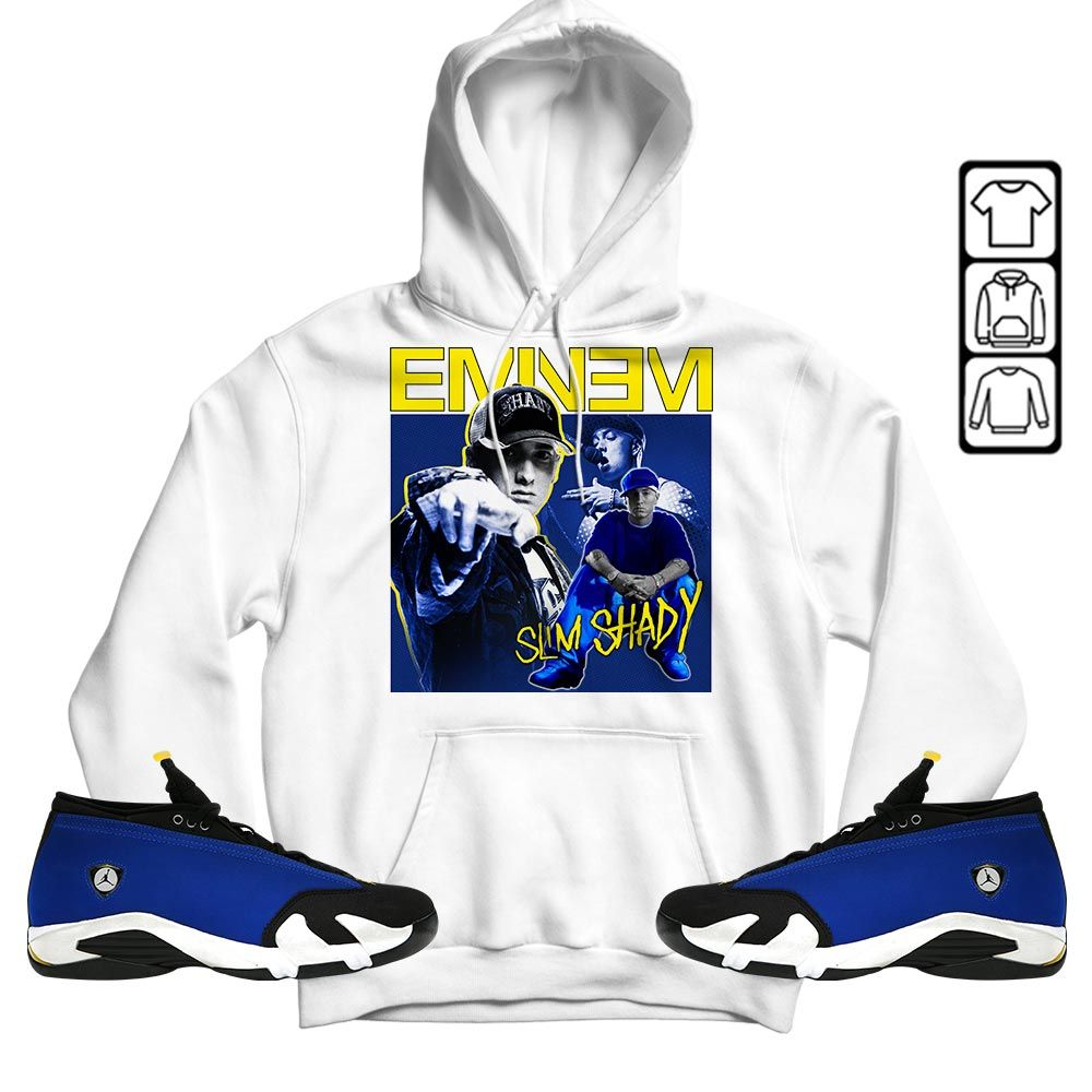Eminem2 Sneaker Shirt Match 2023 Blue Laney 14s, Jordan 14 Laney MKO Hoodie Eminem2 Sneaker Shirt Match 2023 Blue Laney 14s, Jordan 14 Laney MKO Hoodie