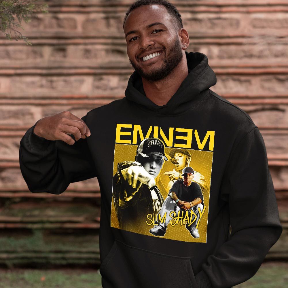 Eminem2 Sneaker Shirt Match 2023 Thunder 4s, Jordan Retro 4 Thunder MKO Hoodie Eminem2 Sneaker Shirt Match 2023 Thunder 4s, Jordan Retro 4 Thunder MKO Hoodie