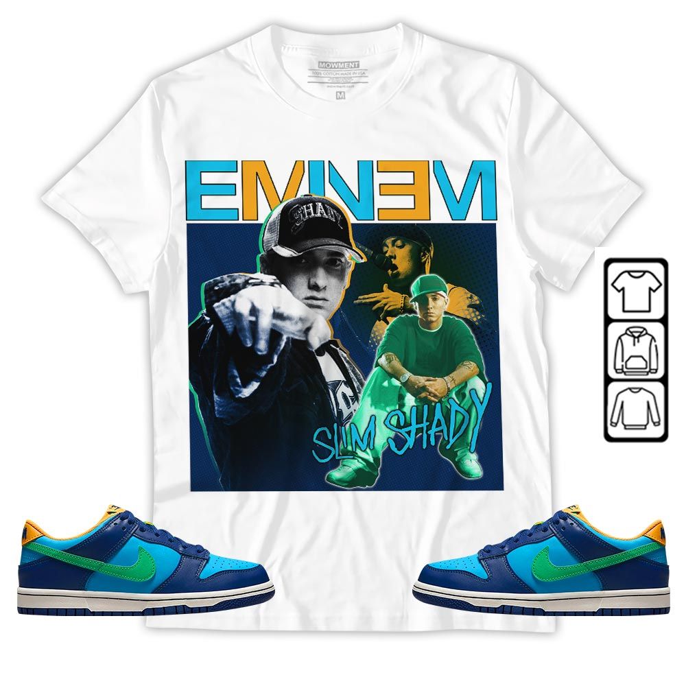 Eminem2 Sneaker Shirt Match Dunk Low GS Kyrie, Dunk Low GS Electric Algae MKO Hoodie