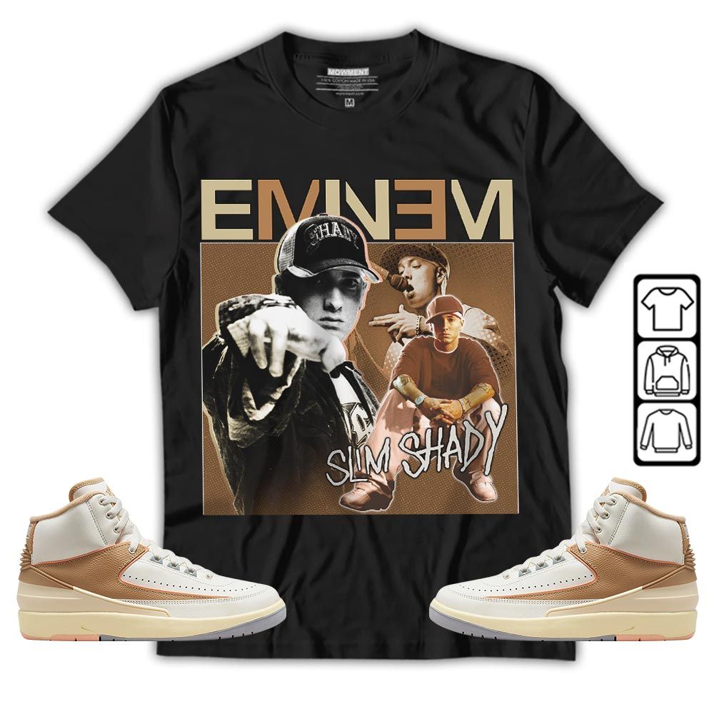 Eminem2 Sneaker Shirt Match Retro Craft 2s, Jordan 2 Craft MKO T-Shirt