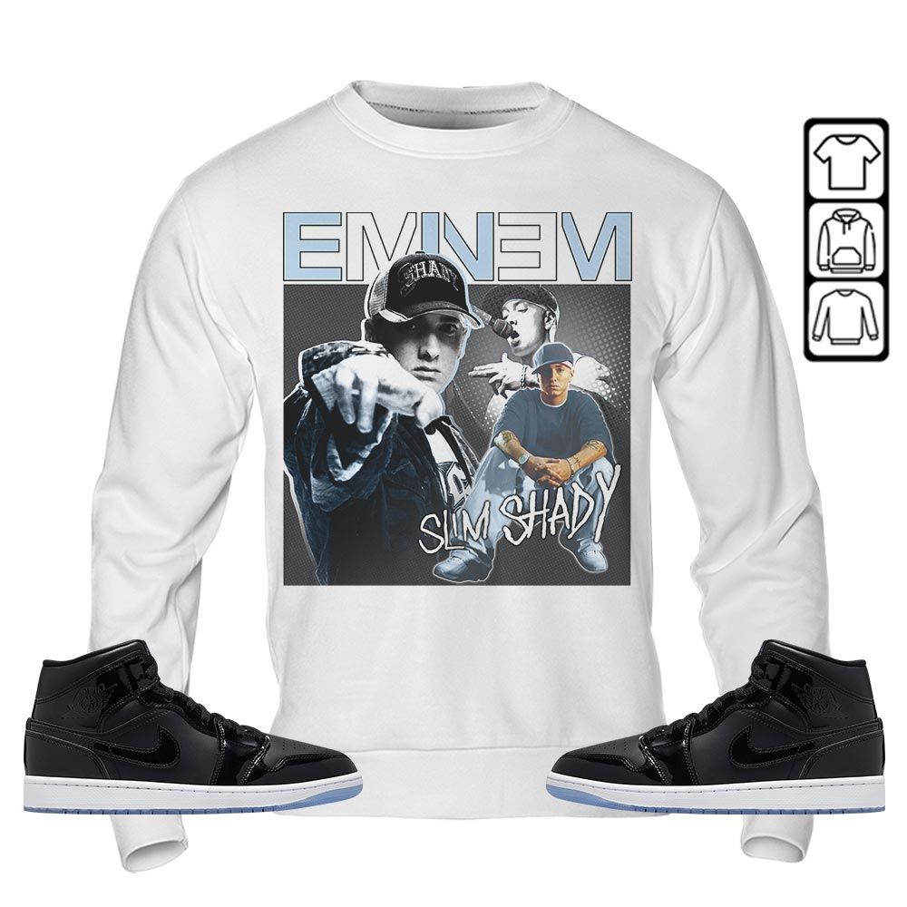 Eminem2 Sneaker Shirt Match Space Jam 1s, Jordan 1 Mid Space Jam MKO Sweatshirt Eminem2 Sneaker Shirt Match Space Jam 1s, Jordan 1 Mid Space Jam MKO Sweatshirt