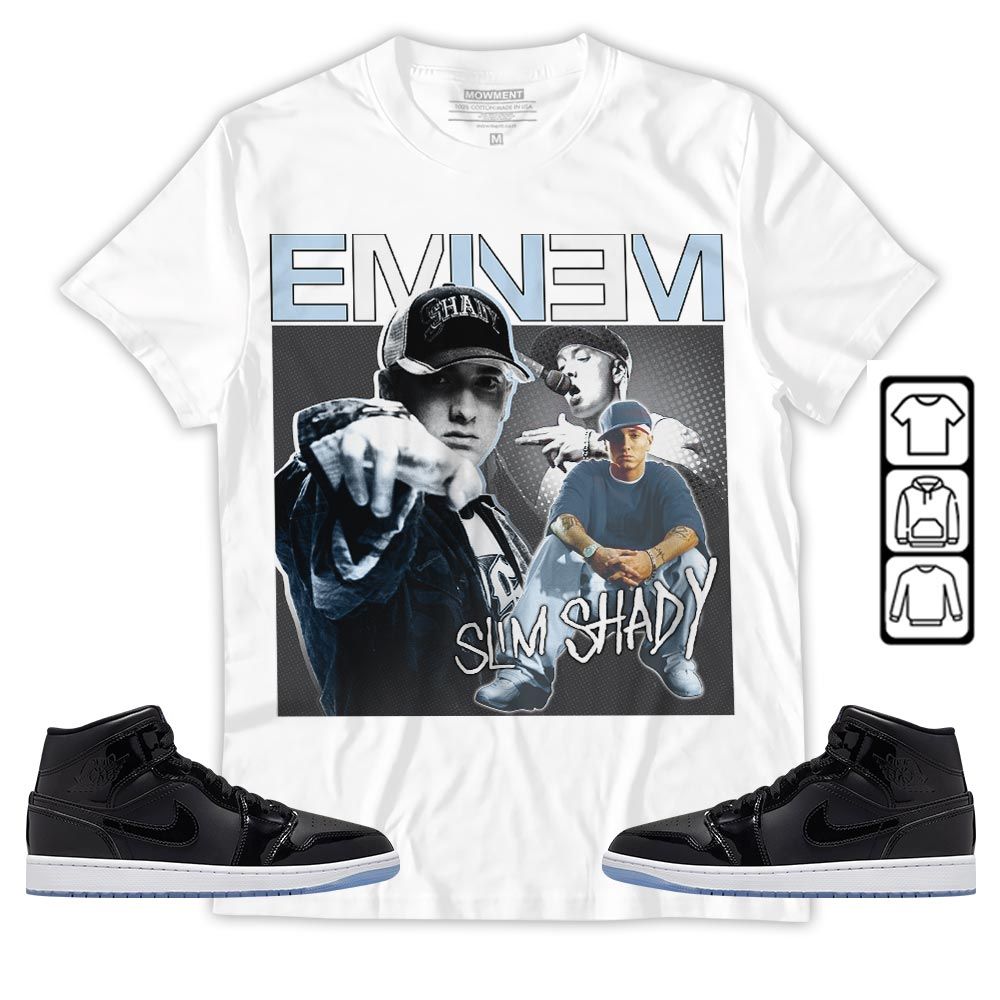 Eminem2 Sneaker Shirt Match Space Jam 1s, Jordan 1 Mid Space Jam MKO Sweatshirt