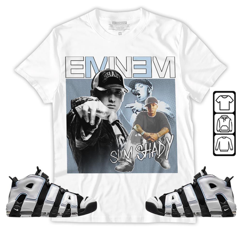 Eminem2 Sneaker Shirt Match Uptempo Cobalt Bliss, Air More Uptempo Cobalt Bliss MKO T-Shirt