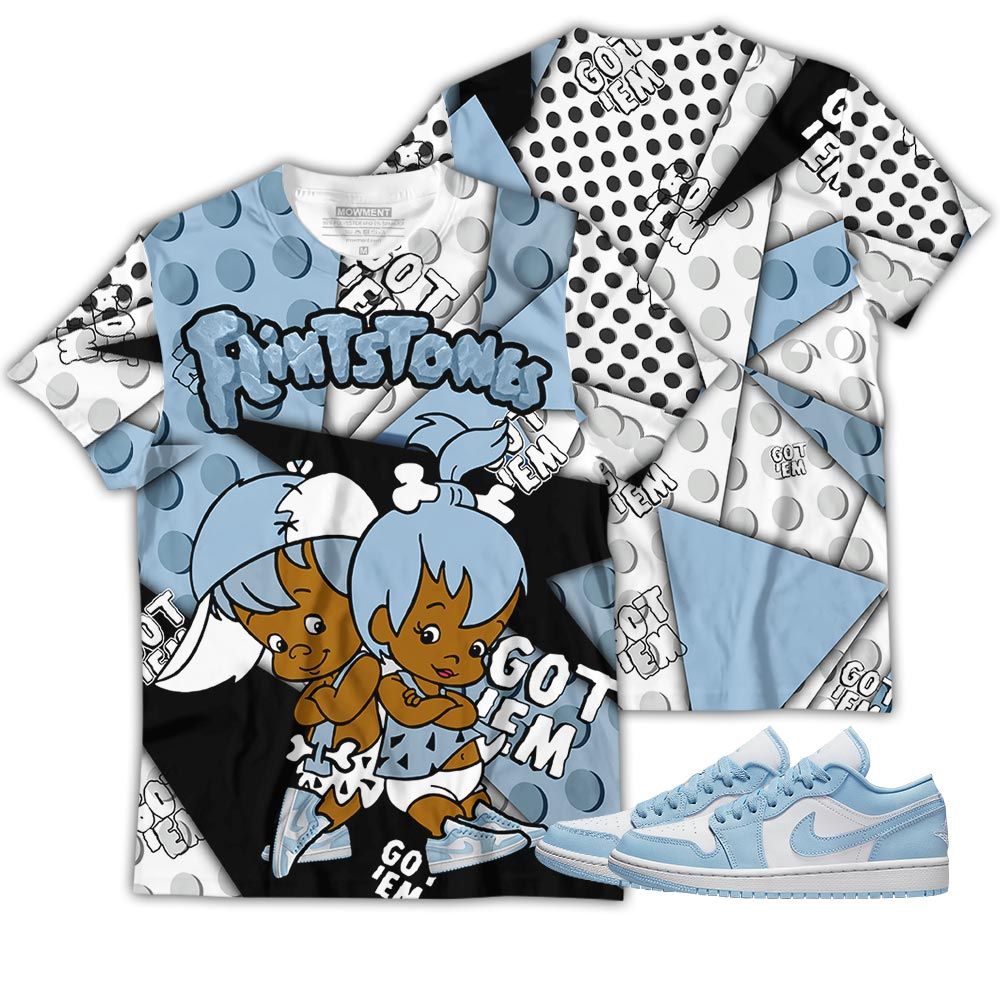 Flintstones Cute Got Em Sneaker Shirt Match 1 Low Gets Icy, Jordan 1 Low Ice Blue Hoodie Sweatshirt Tee All Over Print MKO Shirt Flintstones Cute Got Em Sneaker Shirt Match 1 Low Gets Icy, Jordan 1 Low Ice Blue Hoodie Sweatshirt Tee All Over Print MKO Shirt