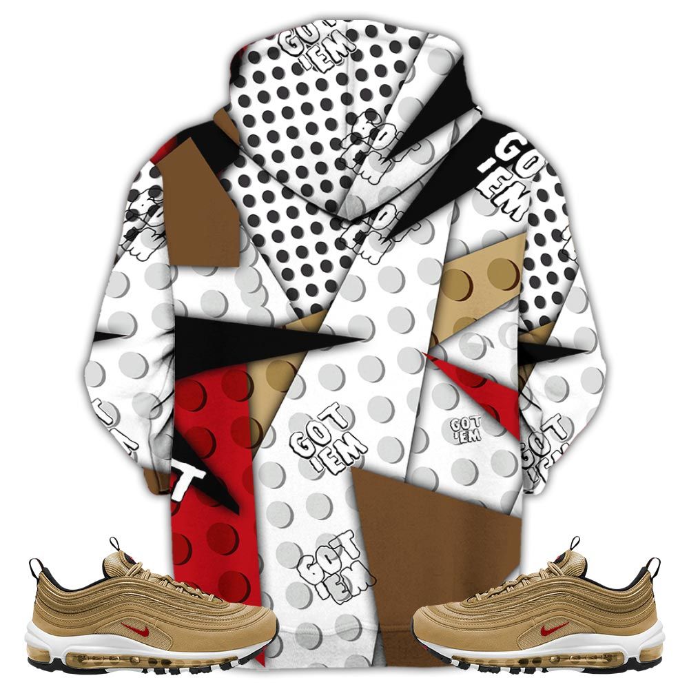 Flintstones Cute Got Em Sneaker Shirt Match Air Max 97 Metallic Gold, Air Max 97 Gold Bullet Hoodie Sweatshirt Tee All Over Print MKO Shirt