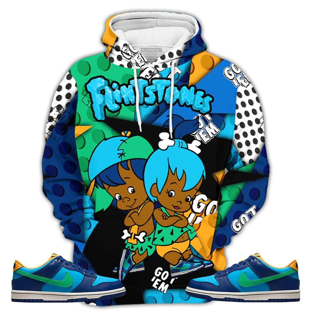 Flintstones Cute Got Em Sneaker Shirt Match Dunk Low Gs Kyrie, Dunk Low Gs Electric Algae Hoodie Sweatshirt Tee All Over Print MKO Shirt
