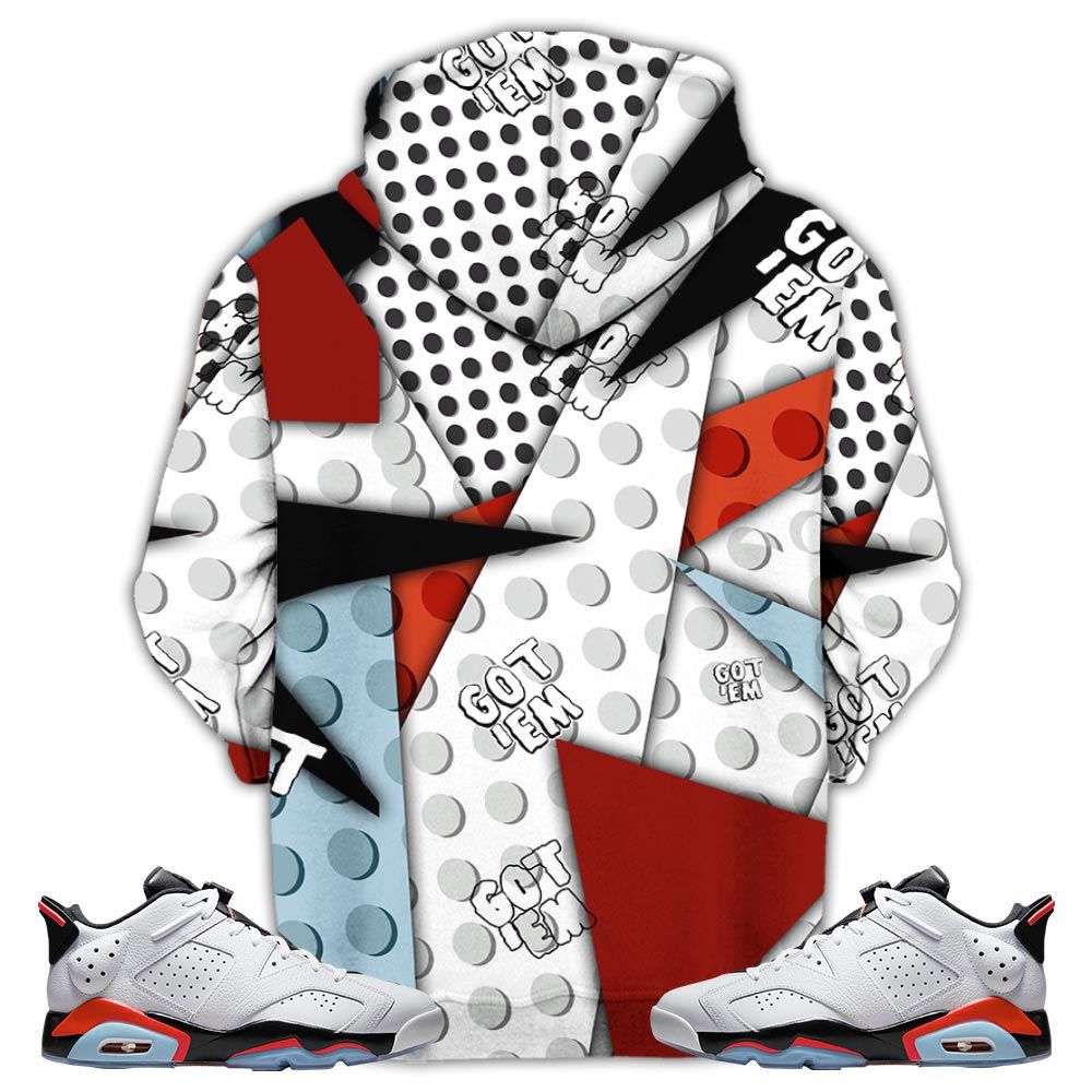 Flintstones Cute Got Em Sneaker Shirt Match Golf White Infrared 6S, Jordan 6 Low Infrared Hoodie Sweatshirt Tee All Over Print MKO Shirt