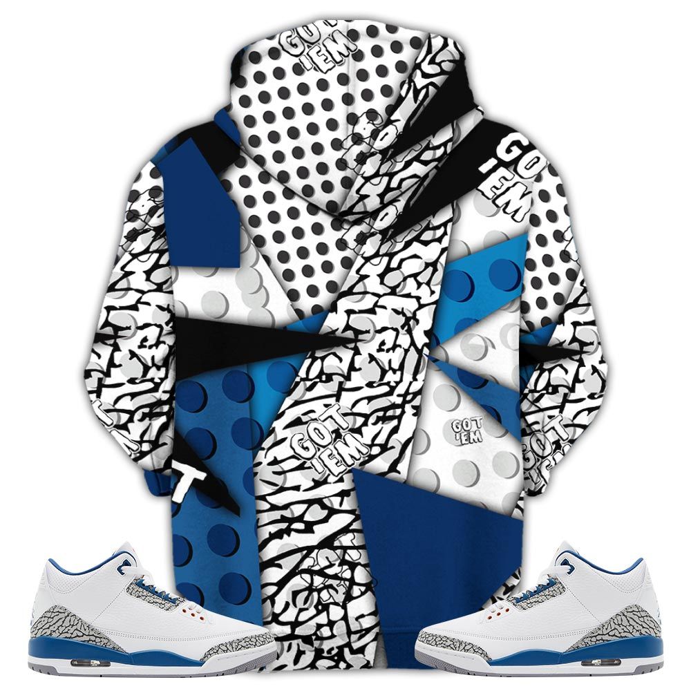 Flintstones Cute Got Em Sneaker Shirt Match Wizards 3S, Jordan Retro 3 Wizards Hoodie Sweatshirt Tee All Over Print MKO Shirt