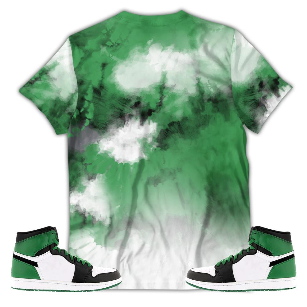Flintstones Tiedye Sneaker Shirt Match Lucky Green 1S, Jordan 1 Lucky Green Hoodie Sweatshirt Tee All Over Print MKO Shirt