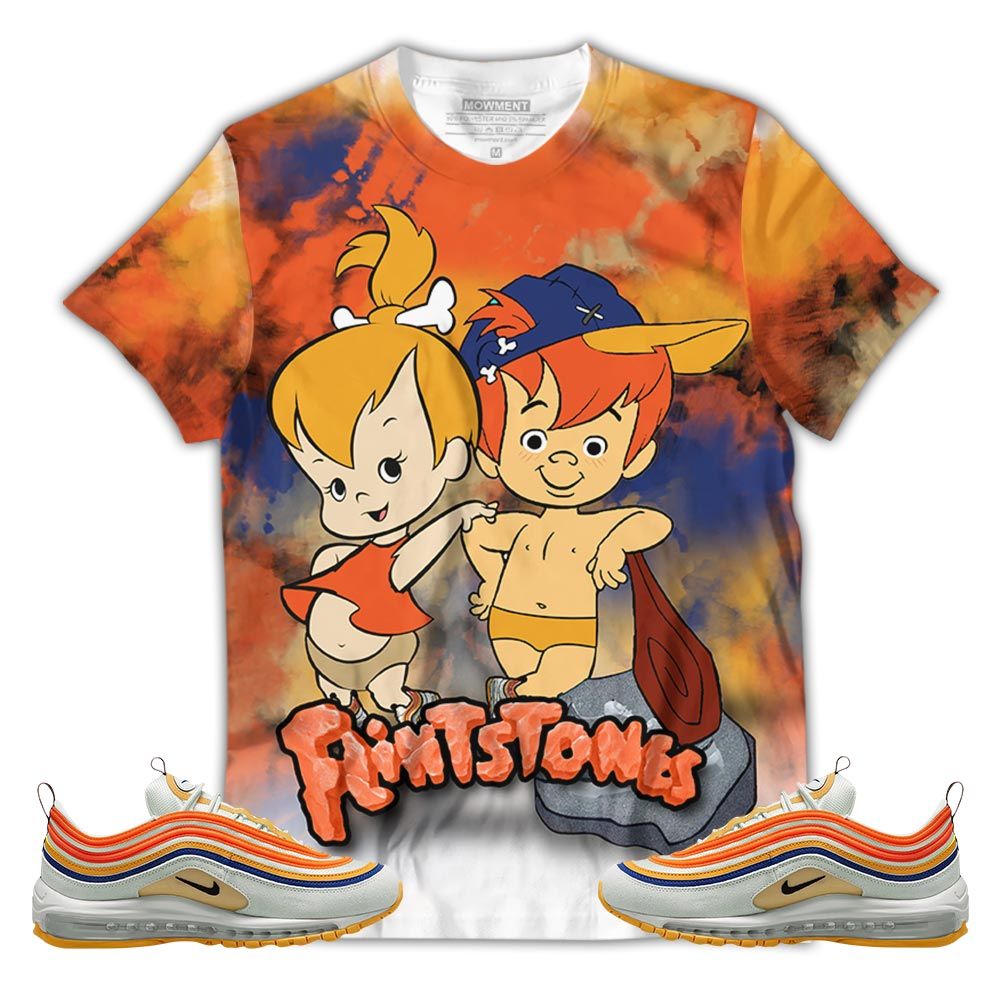Flintstones Tiedye Sneaker Shirt Match Max 97 Frank Rudy, Air Max 97 Se Air Pressure Hoodie Sweatshirt Tee All Over Print MKO Shirt