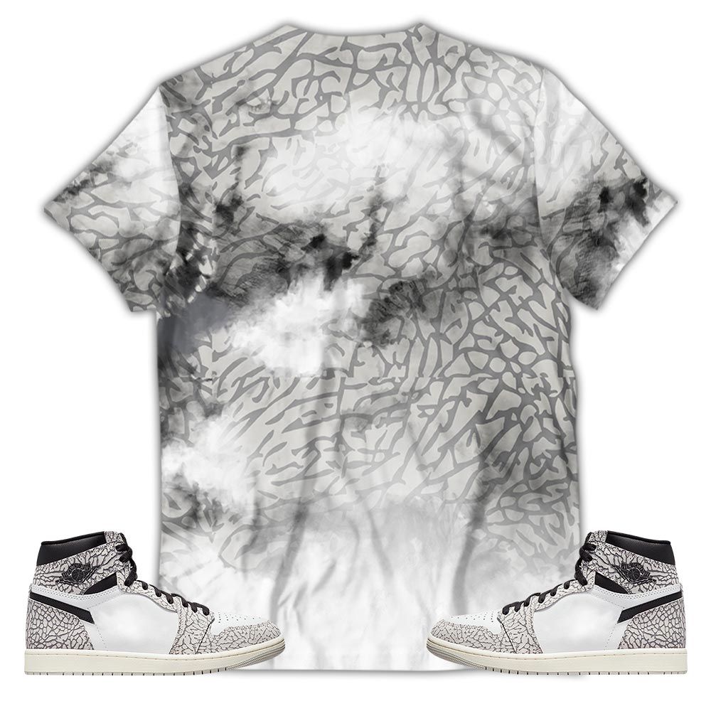 Flintstones Tiedye Sneaker Shirt Match Og Elephant 1S, Jordan 1 White Cement Hoodie Sweatshirt Tee All Over Print MKO Shirt