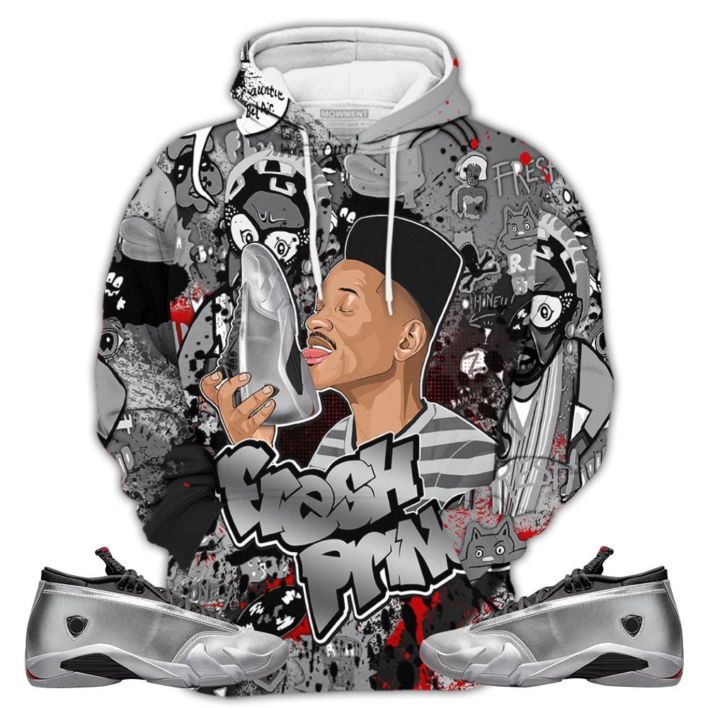 Fp Lick Jordan Sneaker Shirt Match 14 Low Metallic Silver, Jordan 14 Metallic Silver Hoodie Sweatshirt Tee All Over Print MKO Shirt