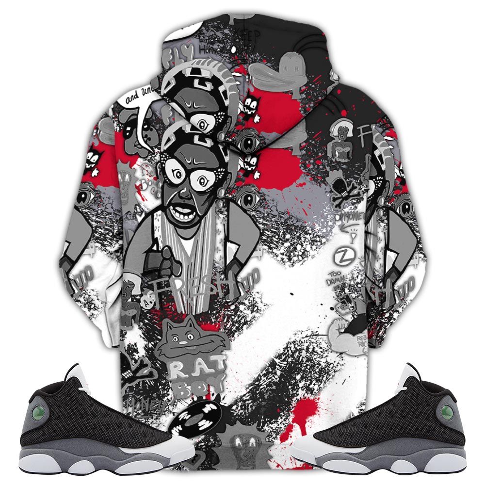 Fp Lick Jordan Sneaker Shirt Match Black Flint 13S, Jordan Retro 13 Black Flint Hoodie Sweatshirt Tee All Over Print MKO Shirt