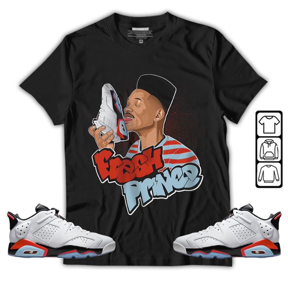 FP Lick Jordan Sneaker Shirt Match Low Infrared 6s, Jordan 6 Low Infrared MKO T-Shirt