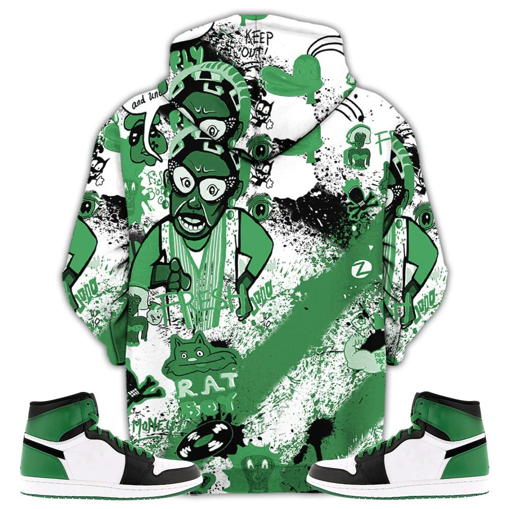 Fp Lick Jordan Sneaker Shirt Match Og Celtics 1S, Jordan 1 High Og Celtics Hoodie Sweatshirt Tee All Over Print MKO Shirt