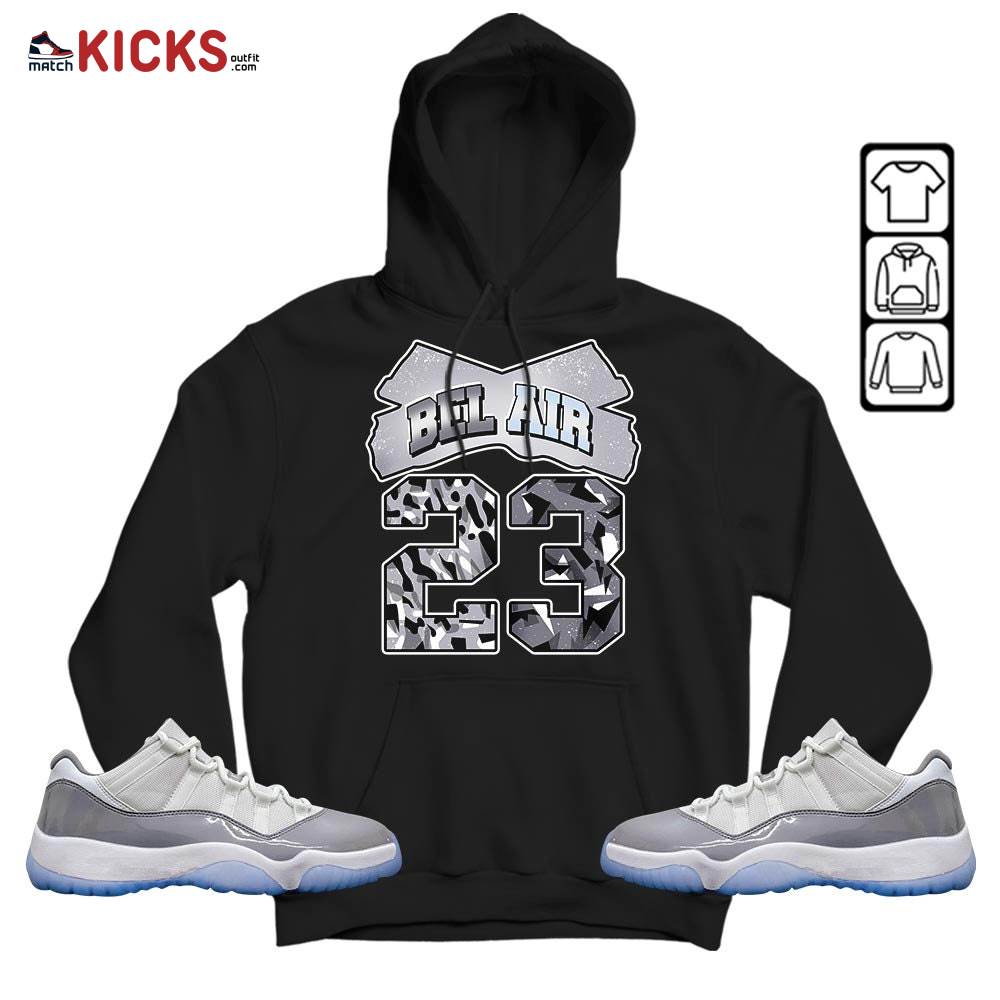 Fresh Bel Air Number 23 Sneaker Shirt Match Cement Grey 11s, Jordan 11 Low Cement Grey MKO T-Shirt Fresh Bel Air Number 23 Sneaker Shirt Match Cement Grey 11s, Jordan 11 Low Cement Grey MKO T-Shirt